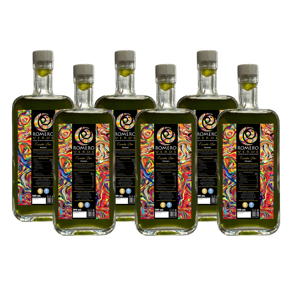 Pack 6 botellas AOVE Premium Temprano Essentia Line 500ml Últimas Unidades