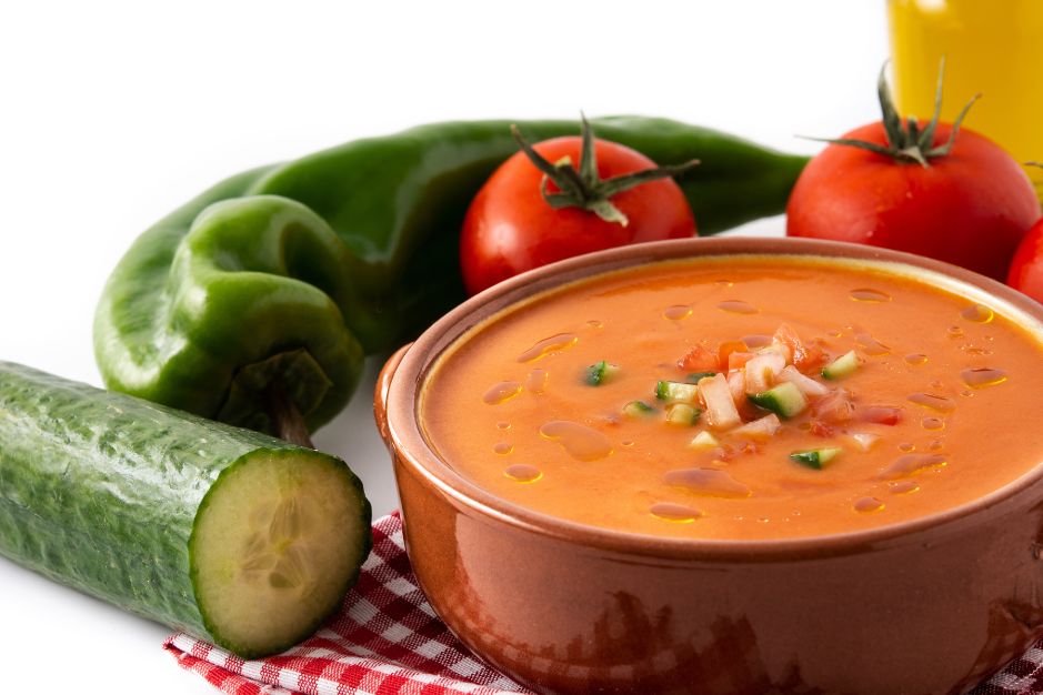 Receta de gazpacho andaluz AOVE Romero Verde ecologico picual