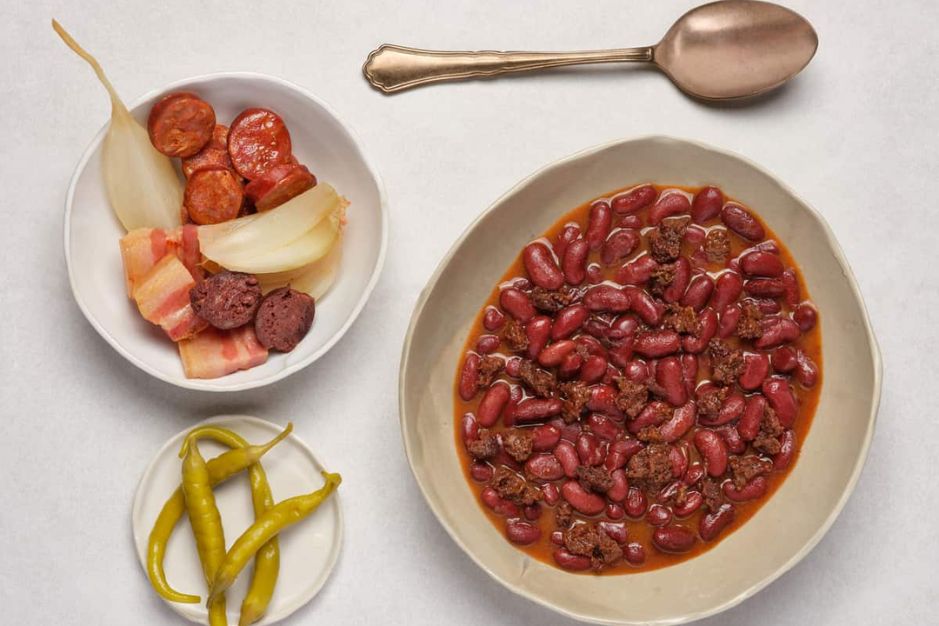Receta tradicional de alubias de Tolosa con AOVE Romero Verde cosecha temprana jaen ubeda aceite de oliva virgen extra premium